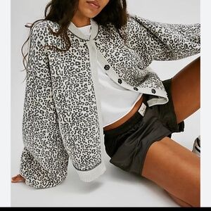 Free people we the free cheetah cardi